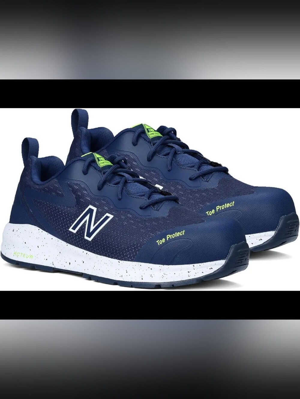 New Balance Work & Safety Logic Comp Toe EH PR SR Navy/Lime Size 9.5/EE - Wide